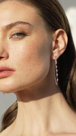 Louisa Drop Earring White Gold Plated -Lustre Jewelry Shop Louisa Drop Earring 33222