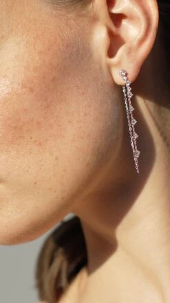 Louisa Drop Earring White Gold Plated -Lustre Jewelry Shop Louisa Drop Earring 63322