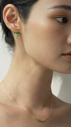 Luanne Emerald Earrings 18K Gold Vermeil 12 Luanne Emerald Earrings 18K Gold Vermeil -Lustre Jewelry Shop Luanne Emerald Earrings Gold Vermeil UDIS8