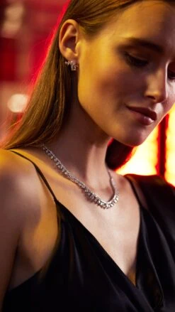 Luanne Earrings White Gold Plated -Lustre Jewelry Shop LuanneEarrings LS