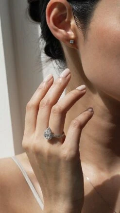 Luella Pear Borderset Ring White Gold Plated -Lustre Jewelry Shop Luella Pear Borderset Ring kdkd