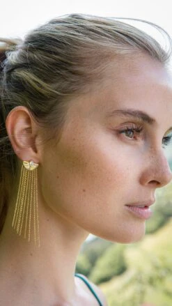 Maia Drop Earrings Gold Vermeil -Lustre Jewelry Shop MAIA 383833822