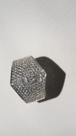 Makeda Ring White Gold Plated -Lustre Jewelry Shop MAKEDA RING WHITE GOLD PLATED JKYT5S