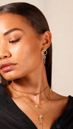 Maumau Drop Earrings 18K Gold Vermeil -Lustre Jewelry Shop MAUMAU 87DS