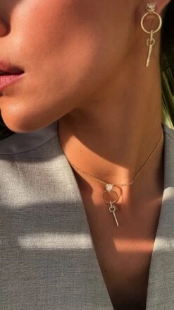 Maumau Drop Necklace 18K Gold Vermeil -Lustre Jewelry Shop MAUMAU 89JJKJSA