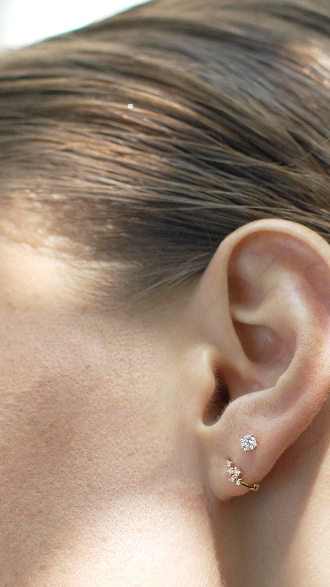 Irene Mini Single Stud 9K Yellow Gold 10 Irene Mini Single Stud 9K Yellow Gold - Image 8