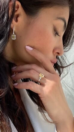 Alma Canary Radiant Ring 9K White Gold -Lustre Jewelry Shop MOXIE10 59b99560 a5ac 477f 9215 31e3dcce28c1