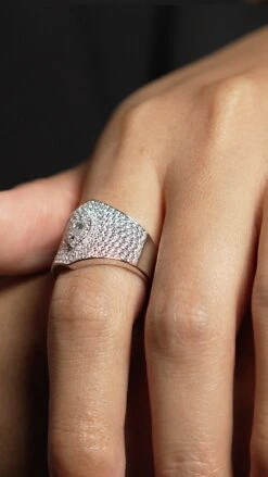 Makeda Ring White Gold Plated -Lustre Jewelry Shop Makeda Ring Silver 2372722