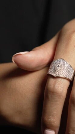 Makeda Ring White Gold Plated -Lustre Jewelry Shop Makeda Ring Silver 3737322