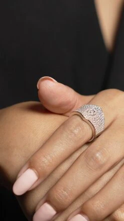 Makeda Ring White Gold Plated -Lustre Jewelry Shop Makeda Ring Silver 3838722