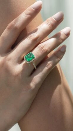 Mallory Ring 3.00ct Emerald 18K Yellow Gold 17 Mallory Ring 3.00ct Emerald 18K Yellow Gold -Lustre Jewelry Shop Mallory Ring 98djsksj