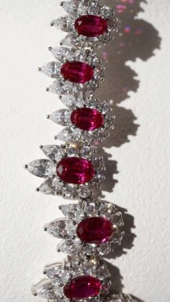 Marina Ruby Necklace White Gold Plated -Lustre Jewelry Shop Marina Ruby Necklace White Gold Plated IOILDS