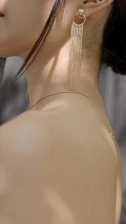 Maumau Chandelier Earrings 18K Gold Vermeil -Lustre Jewelry Shop Maumau Chandelier Earrings Gold Vermeil kd877