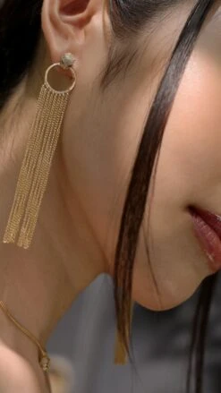 Maumau Chandelier Earrings 18K Gold Vermeil -Lustre Jewelry Shop Maumau Chandelier Earrings Gold Vermeil kdk99