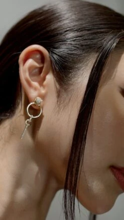 Maumau Drop Earrings 18K Gold Vermeil -Lustre Jewelry Shop Maumau Drop Earrings Gold Vermeil ISIS8