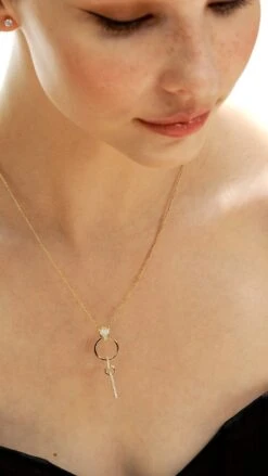 Maumau Drop Necklace 18K Gold Vermeil -Lustre Jewelry Shop Maumau Drop Necklace Gold Vermeil 39393SLS