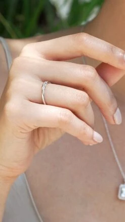 Meadow Ring White Gold Plated -Lustre Jewelry Shop Meadow Ring Silver dk8s