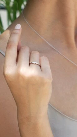 Meadow Ring White Gold Plated -Lustre Jewelry Shop Meadow Ring Silver sj