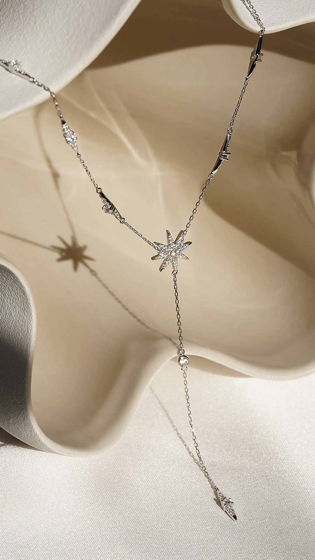 Mimosa Necklace White Gold Plated 7 Mimosa Necklace White Gold Plated - Image 5