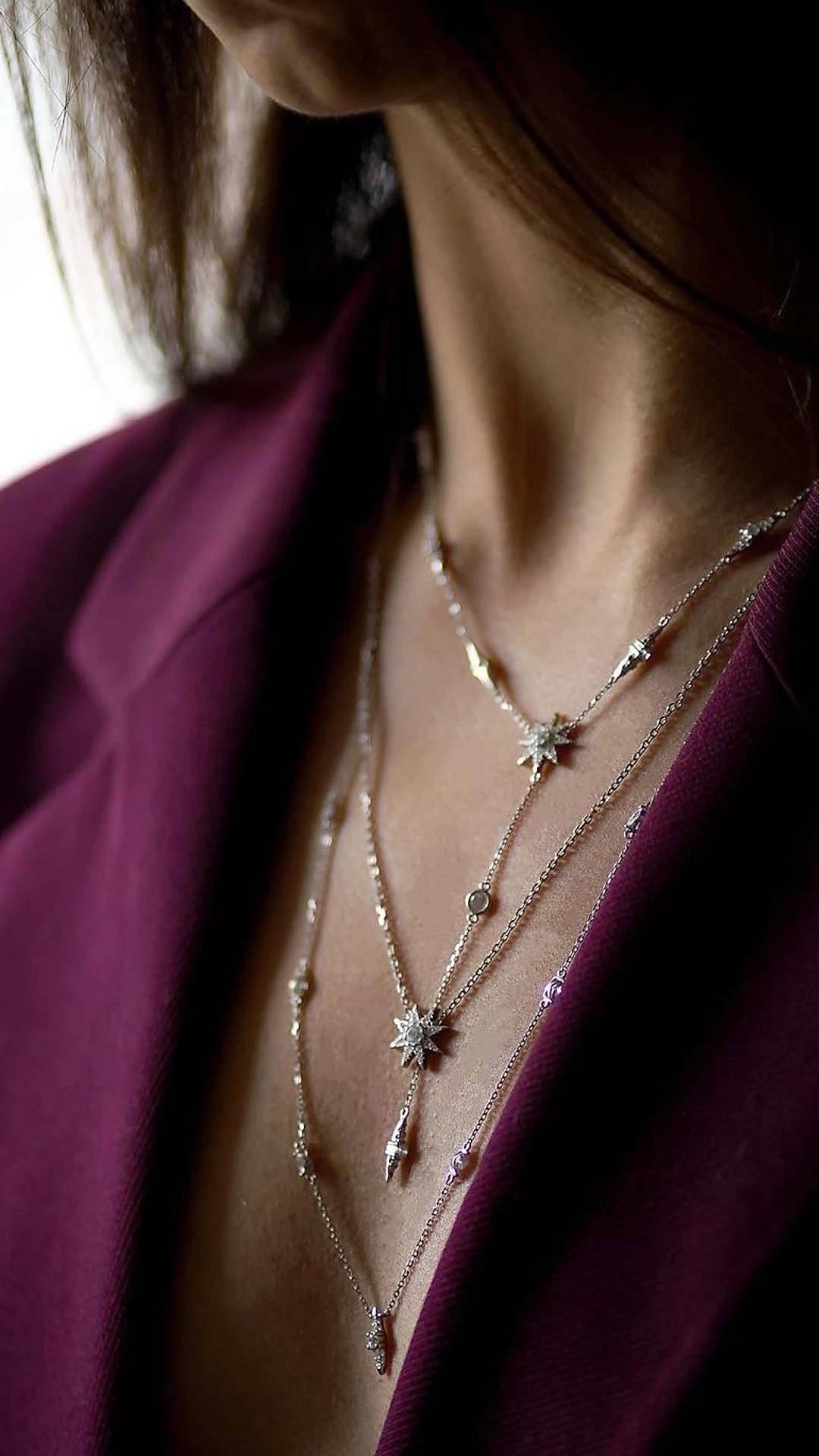 Mimosa Necklace White Gold Plated 18 Mimosa Necklace White Gold Plated - Image 16