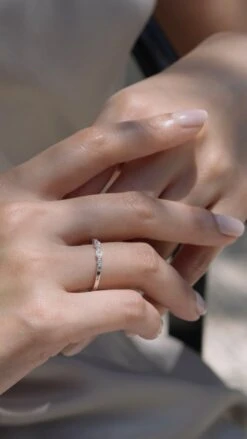 Mindy Ring White Gold Plated -Lustre Jewelry Shop Mindy Ring Silver SSKA