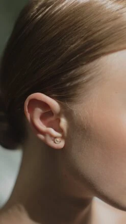 Moon Stud 18K Gold Vermeil