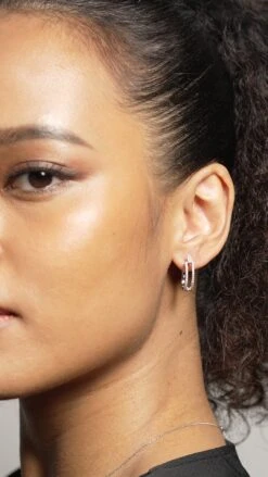 Myla Hoops White Gold Plated -Lustre Jewelry Shop Myla Hoops Silver 38383