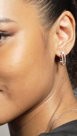 Myla Hoops White Gold Plated -Lustre Jewelry Shop Myla Hoops Silver 66464