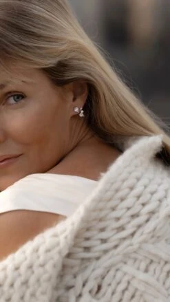 Navis Ear Jackets White Gold Plated -Lustre Jewelry Shop NAVIS 87SKJS22A