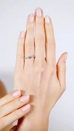 Nadia Ring 18K White Gold -Lustre Jewelry Shop Nadia BDR0829 HAND WG WS