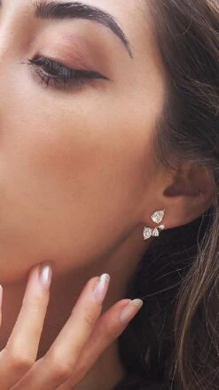 Navis Ear Jackets 18K Gold Vermeil -Lustre Jewelry Shop Navis Ear Jackets White Gold Plated IDUS3