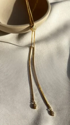 Netta Necklace 18K Gold Vermeil 16 Netta Necklace 18K Gold Vermeil -Lustre Jewelry Shop NewSliderChainNecklaceYG