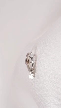 Nic Hoop 9K White Gold 16 Nic Hoop 9K White Gold -Lustre Jewelry Shop Nic Hoop 9K White Gold 0IOPDI