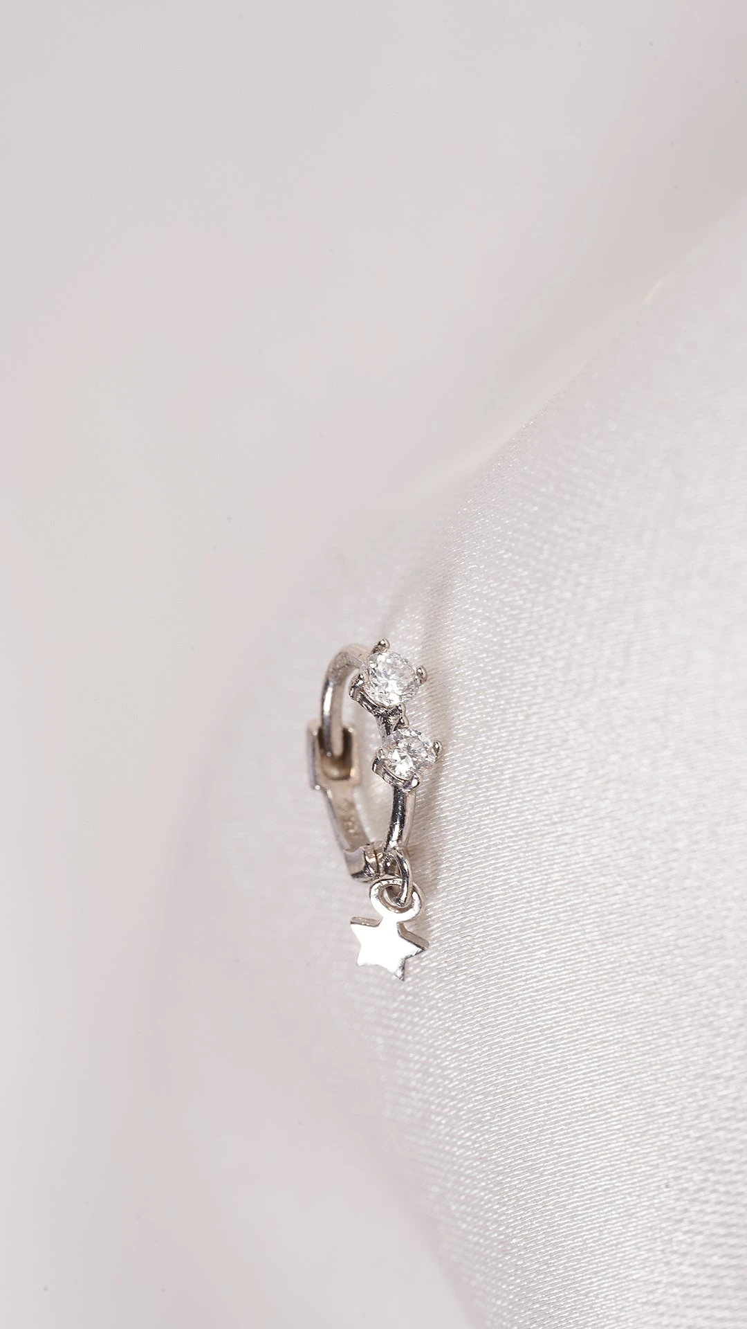 Nic Hoop 9K White Gold 6 Nic Hoop 9K White Gold - Image 4