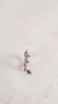 Nic Hoop 9K White Gold 17 Nic Hoop 9K White Gold -Lustre Jewelry Shop Nic Hoop 9K White Gold I90A