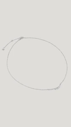Laeta Necklace White Gold Plated -Lustre Jewelry Shop Noa LaetaNecklaceWhiteGoldPlated