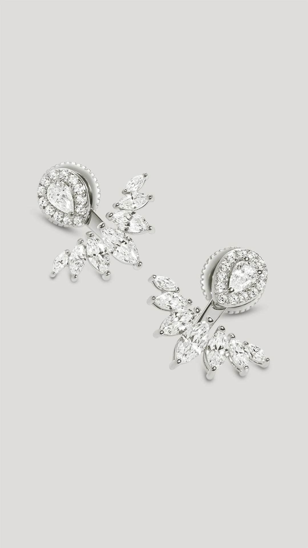 Suriya Ear Jackets 9K White Gold 4 Suriya Ear Jackets 9K White Gold - Image 2