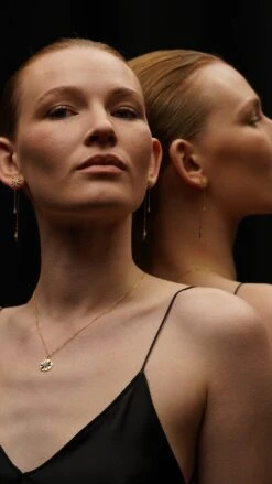 Nova Earrings 18K Gold Vermeil -Lustre Jewelry Shop Nova Earrings Gold Vermeil 98D9SJK