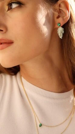 Palma Earrings 18K Gold Vermeil -Lustre Jewelry Shop PALM10