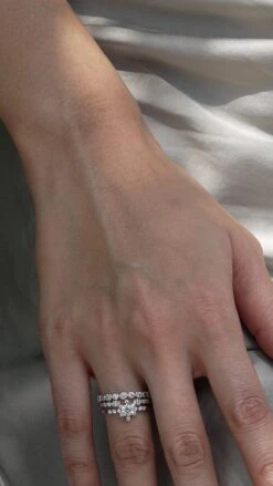 Cate Ring White Gold Plated 25 Cate Ring White Gold Plated -Lustre Jewelry Shop PAULINE RING STACK 00S0S