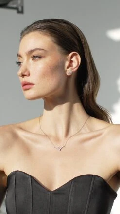 Petal Necklace 9K White Gold -Lustre Jewelry Shop PETAL PETUNIA WG 33221