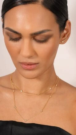 Petra Necklace 18K Gold Vermeil -Lustre Jewelry Shop PETRA NECKLACE 18K GOLD VERMEIL CARISSA EARRINGS LKSLSK