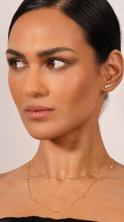 Petra Necklace 18K Gold Vermeil -Lustre Jewelry Shop PETRA NECKLACE 18K GOLD VERMEIL CARISSA EARRINGS SJS