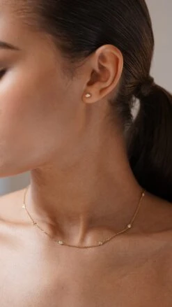 Dixie Stud 9K Yellow Gold -Lustre Jewelry Shop PETRA NECKLACE SHORT 18K GOLD 8D989D