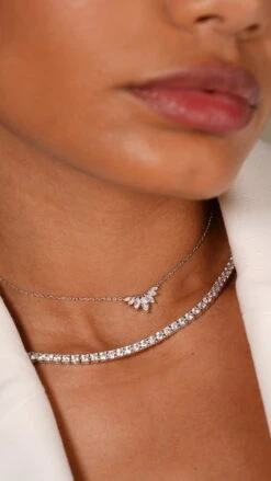 Prudence Necklace White Gold Plated -Lustre Jewelry Shop PRUDENCE TULISA KJSS3 6f6ee3ed 1ad0 482b 8db0 581dd5789822