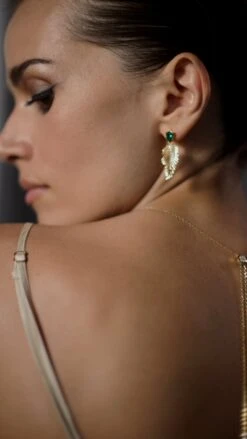 Palma Earrings 18K Gold Vermeil -Lustre Jewelry Shop Palma Earrings 18K Gold Vermeil 98OID