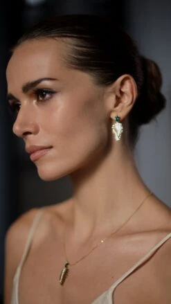 Palma Earrings 18K Gold Vermeil -Lustre Jewelry Shop Palma Earrings 18K Gold Vermeil IOI989