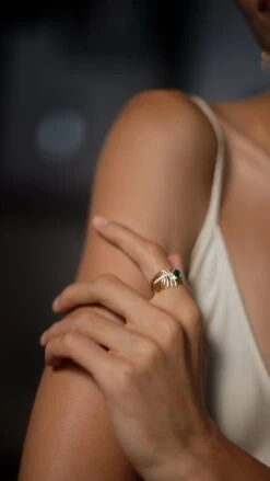 Palma Ring 18K Gold Vermeil -Lustre Jewelry Shop Palma Ring 18K Gold Vermeil IUJKD