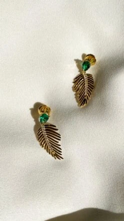 Palma Earrings 18K Gold Vermeil -Lustre Jewelry Shop PalmaEarrings still