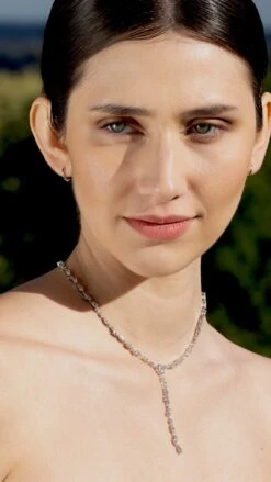 Parvi Necklace White Gold Plated -Lustre Jewelry Shop Parvi Necklace Silver DIDO8S